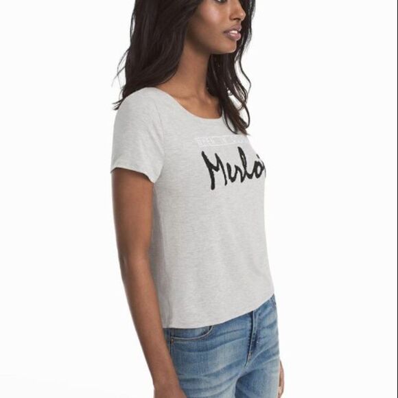 WHITE HOUSE BLACK MARKET MERLOT TEE SHIRT SIZE XS - Picture 3 of 3